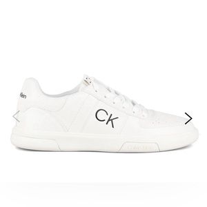 White Calvin Klein Sneakers - never worn, with box (size: men 8.5)